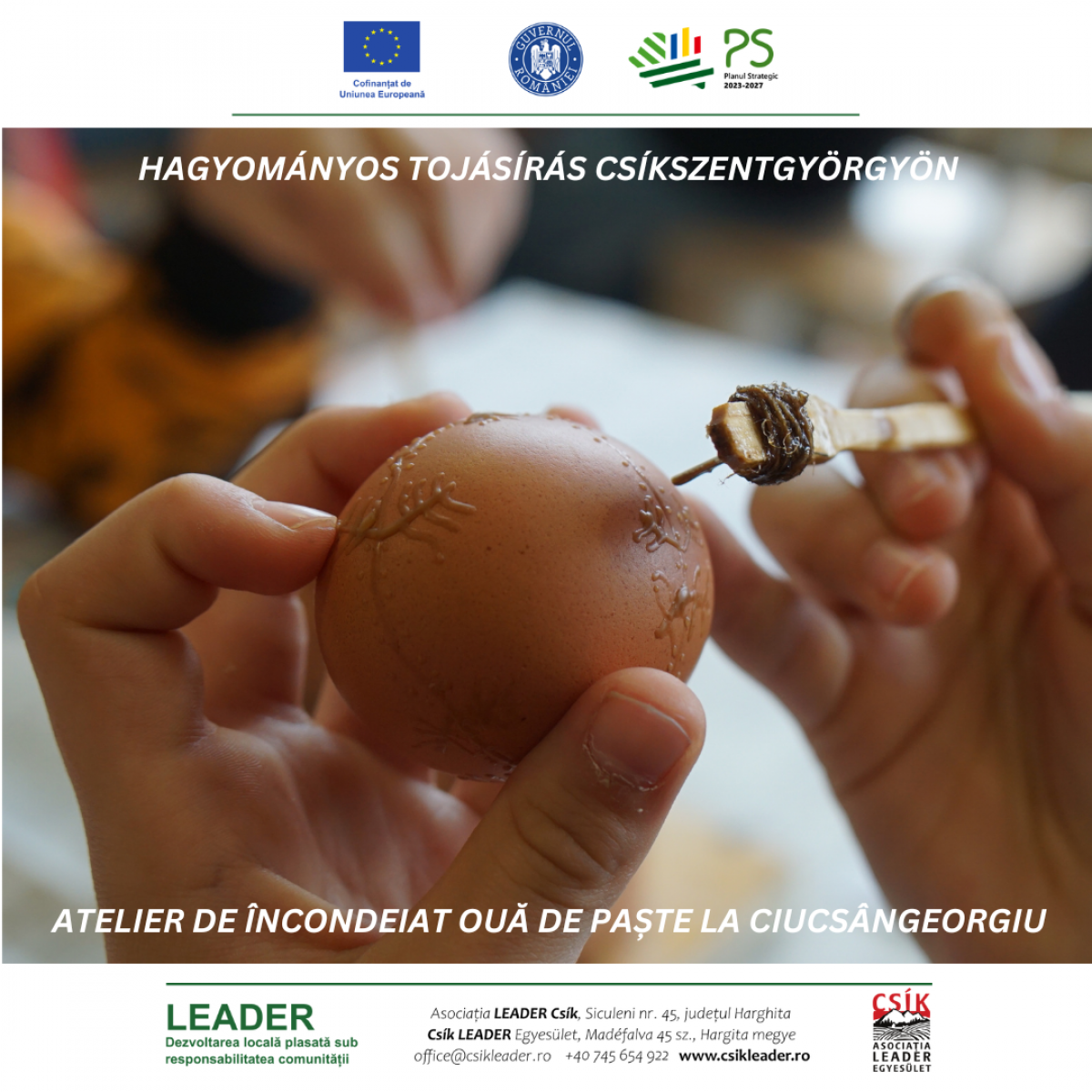 Hagyományos tojásírás Csíkszentgyörgyön